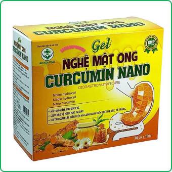 Gel Nghệ Mật Ong Curcumin Nano – Giúp Giảm Acid Dịch Vị, Giảm Viêm Loét Dạ Dày, Tá Tràng, Trào Ngược Dạ Dày – Hộp 20 gói - Dược Phẩm Bách Lộc