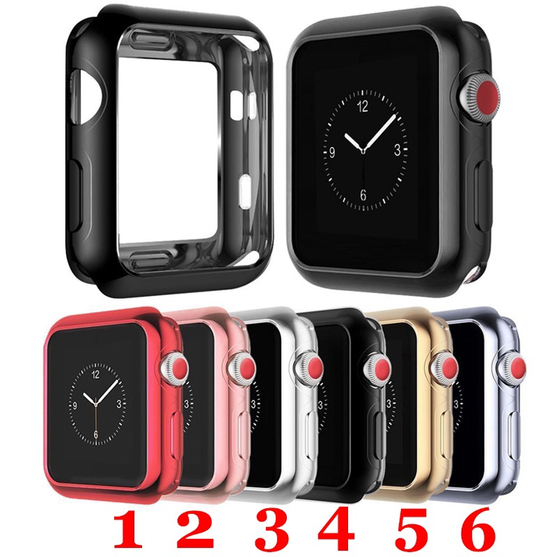 Ốp Dẻo Bảo Vệ Viền Cho Đồng Hồ Thông Minh Apple Watch Series 1/2/3/4/5/SE/6/7 Size 38mm 40mm 41mm 42mm 44mm 45mm