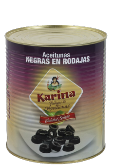 Trái oliu đen cắt lát Karina 3.055 kg