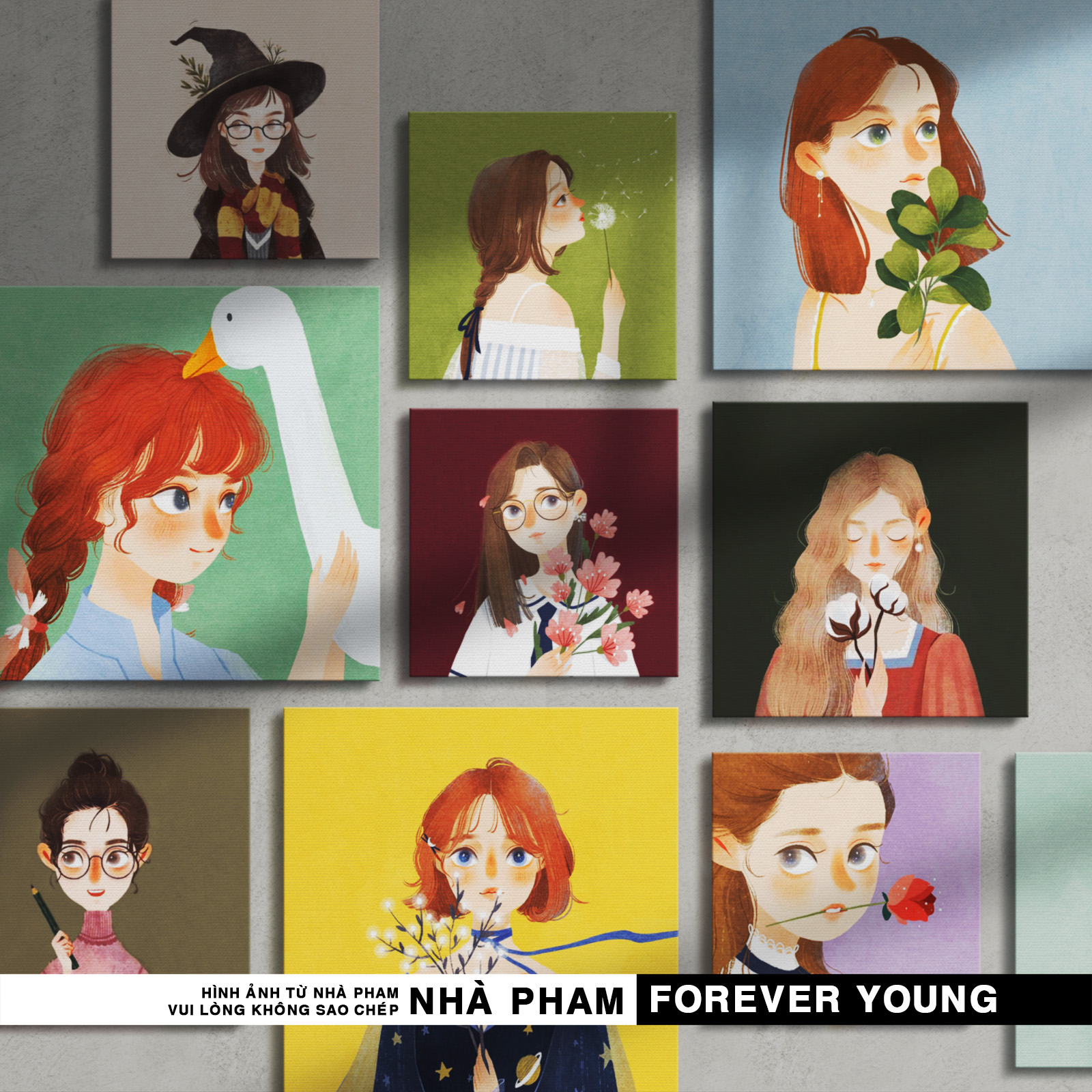 Tranh canvas treo tường forever young