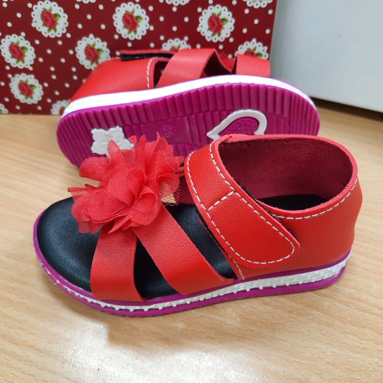 ✨READY STOCK✨ Kasut Kiri Kanan Girl Sandals Kids Baby Fashion Non-Slip Sandal Casual Pu Beach Sandal Design A