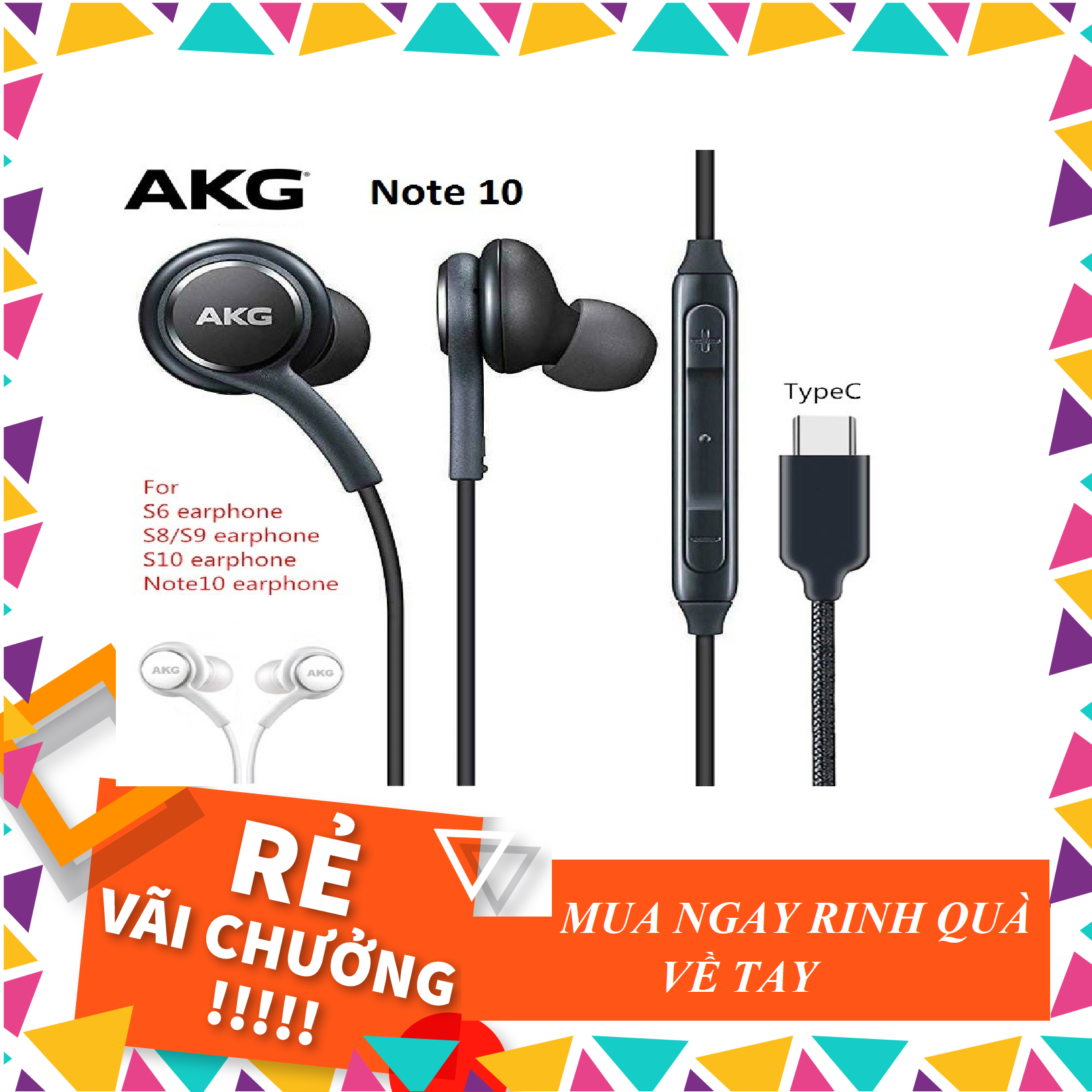 Tai nghe samsung note 10 akg chân type-c