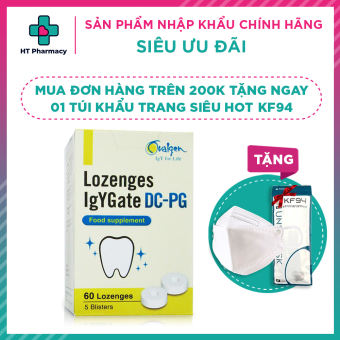 Viên ngậm IgYGate DC-PG hộp 60 viên chống sâu răng Nhật Bản