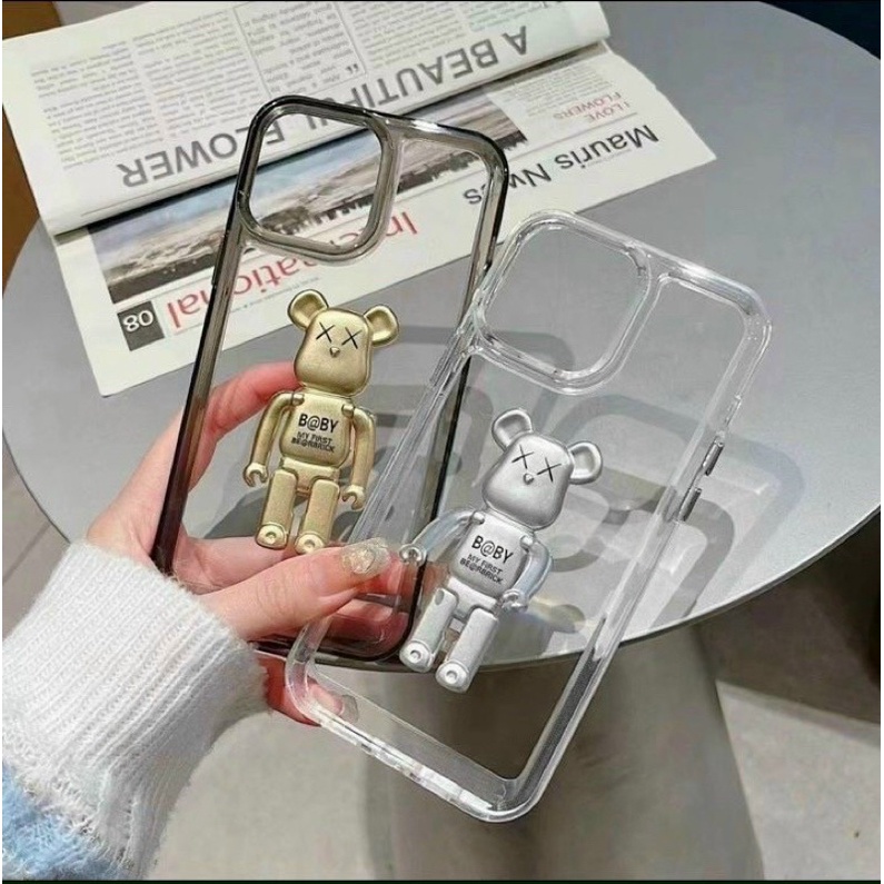 Ốp silicon trong suốt Gấu Bear brick ip13/ ip13pro/ ip13pro max