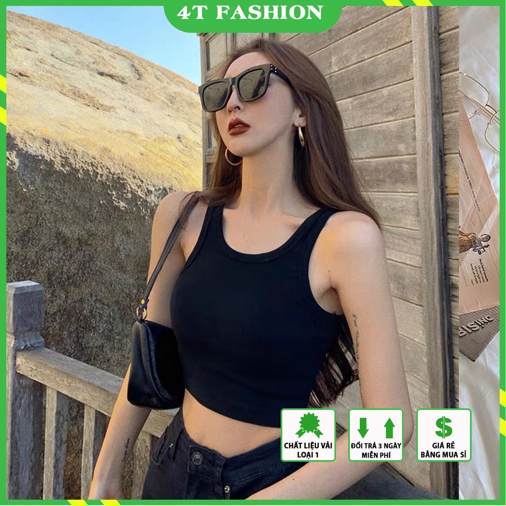 Áo ba lỗ nữ T-one cotton cao cấp - Áo croptop nữ basic, áo croptop nữ kiểu, áo ba lỗ nữ, áo ba lỗ nữ croptop, áo coptop nữ, croptop nữ, croptop chất loại 1 co giãn mát, mịn dáng ôm mix đồ cực xinh