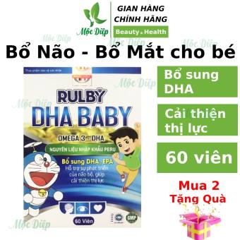 Viên uống bổ mắt cho bé Ruby DHA Baby Omega 3 DHA phát triển trí não, bổ sung DHA tăng cường thông minh, giúp bé sáng mắt chống cận thị Mộc Diệp Cosmetic