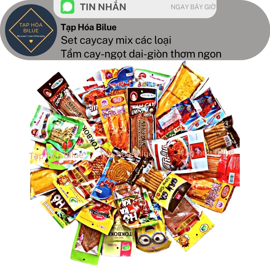 Combo đồ ăn vặt cay ngọt 20 gói , đồ ăn vặt cổng trường set ăn vặt mix cay cay đồ ăn vặt tuổi thơ siêu hot nội địa