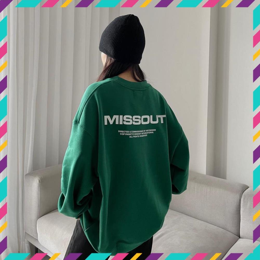 Áo sweater missout unisex nam nữ chất nỉ cotton