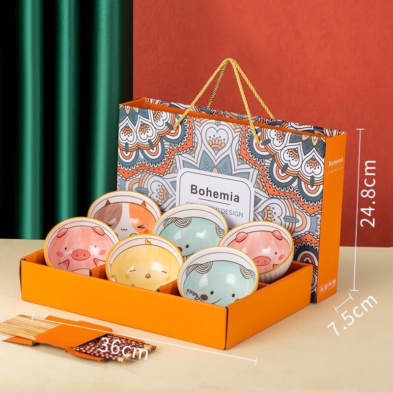Bát Ăn Cơm Sứ Dễ Thường Hình Thú Cute Đáng Yêu, Bát Ăn Cơm Đẹp