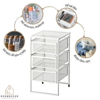 Kệ Đựng Đồ Đa Năng IKEA 3 Tầng Để Sách Có Ngăn Kéo Chính Hãng