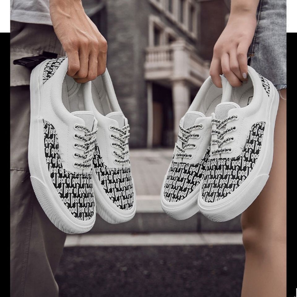 Giày thể thao Vans chữ FOG FEAR OF GOD Hot trend nam nữ, Giày sneaker Van dây chữ dễ phối đồ