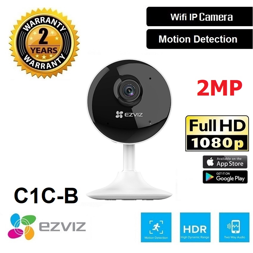 Ezviz กล้องวงจรปิด รุ่น C1C-B FullHD 2MP Indoor Wi-Fi IP Cam Night Vision WiFi ราคา 659 บาท*ส่งฟรี