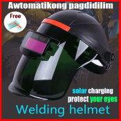 Auto darkening welding helmet for eye safety