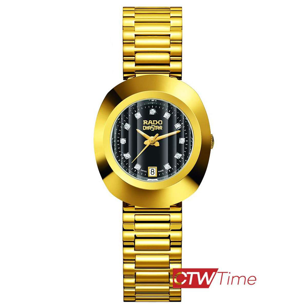 Rado DiaStar Mens Wrist Watch In Black Dial With Day And Date ubicaciondepersonas.cdmx.gob.mx