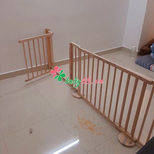 ⊕♛❁ Quây cũi gỗ 5D 6 cánh cho bé