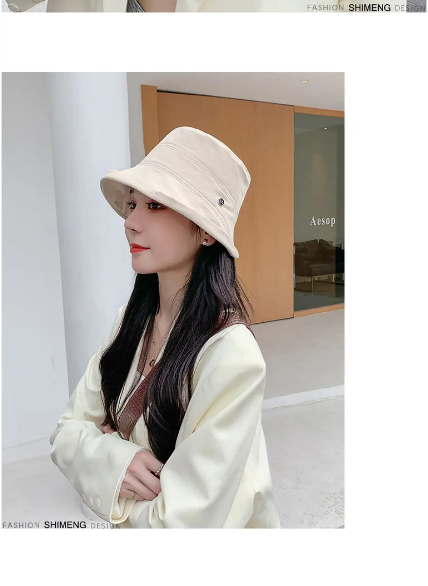 bucket hat round face