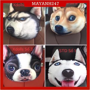 Gối tựa đầu ô tô 3D Xdolls ,STD chính hãng hình thú
