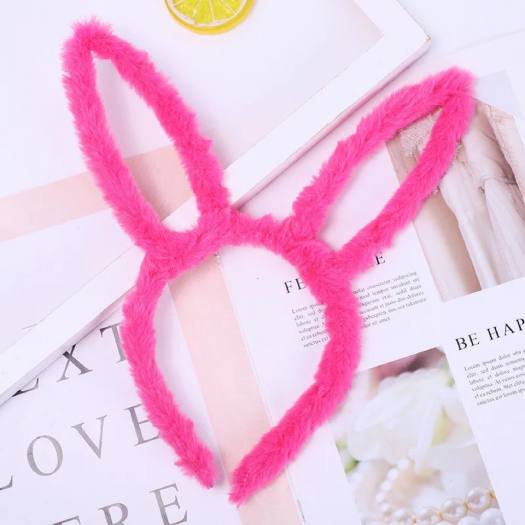 Bờm lông cài tóc hình tai thỏ