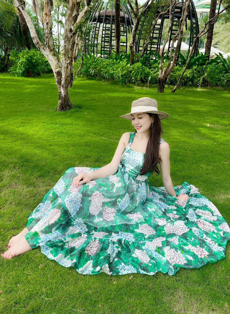 [freeship] Đầm Maxi cúp ngực 2 dây Vải Voan Chiffon ChemMix - Váy Maxi  Đi Biển, Đầm Dự Tiệc Siêu Xinh