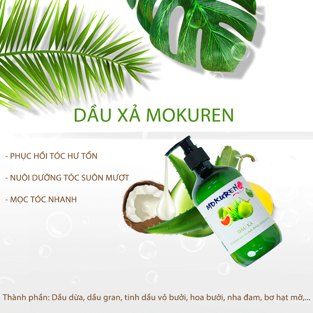 Dầu xả dừa, bưởi, nhà đam Mokuren