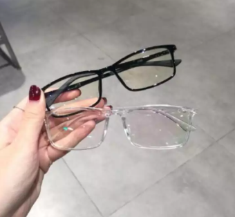 Kính gọng dẻo nam nữ trong suốt thay tròng được