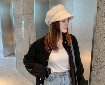 Mũ retro có vành phong cách Hàn, mũ nón bê rê nữ thời trang, mũ nón nữ, nón nồi có vành cao cấp, mũ lưỡi trai nữ