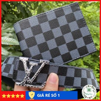 Thắt lưng nam LV, dây nịt nam thời trang, thắt lưng LV cao cấp mặt khóa đúc TLLV002