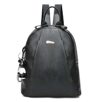 Balo Da Nữ Thời Trang BL128 ( Đen ) - Tặng Móc Gấu