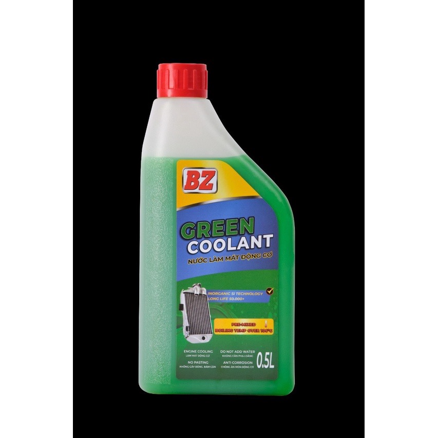 Nước làm mát động cơ bz 0,5l màu xanh , pha sẵn