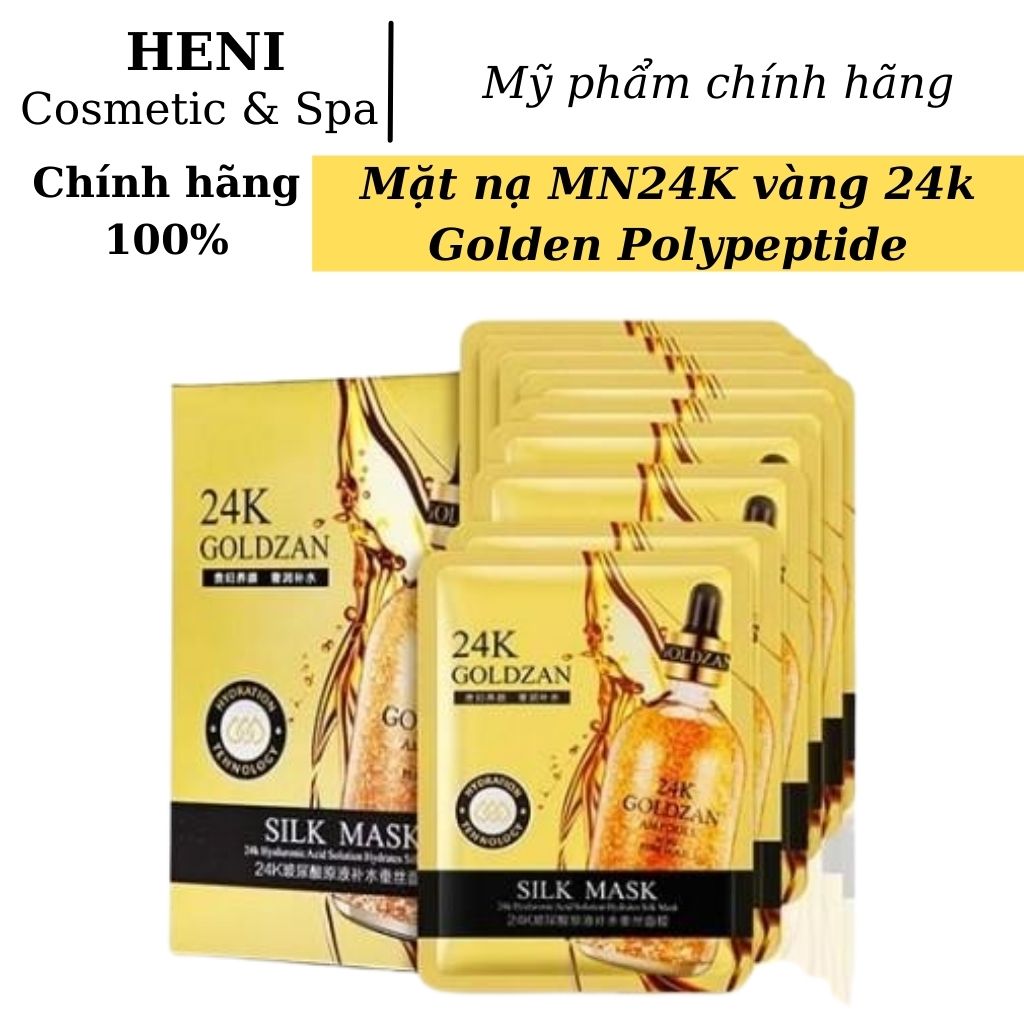 Mặt nạ MN24K vàng 24k Golden Polypeptide trắng mịn da sau lần sử dụng 1 miếng lẽ