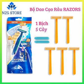 Dao Cạo Râu Cổ Điển RAZORS  Lưỡi Dao Cạo Râu Kép - Cực Bén - Cán Làm Bằng Nhựa Cứng - Nhẹ Dùng 1 Lần
