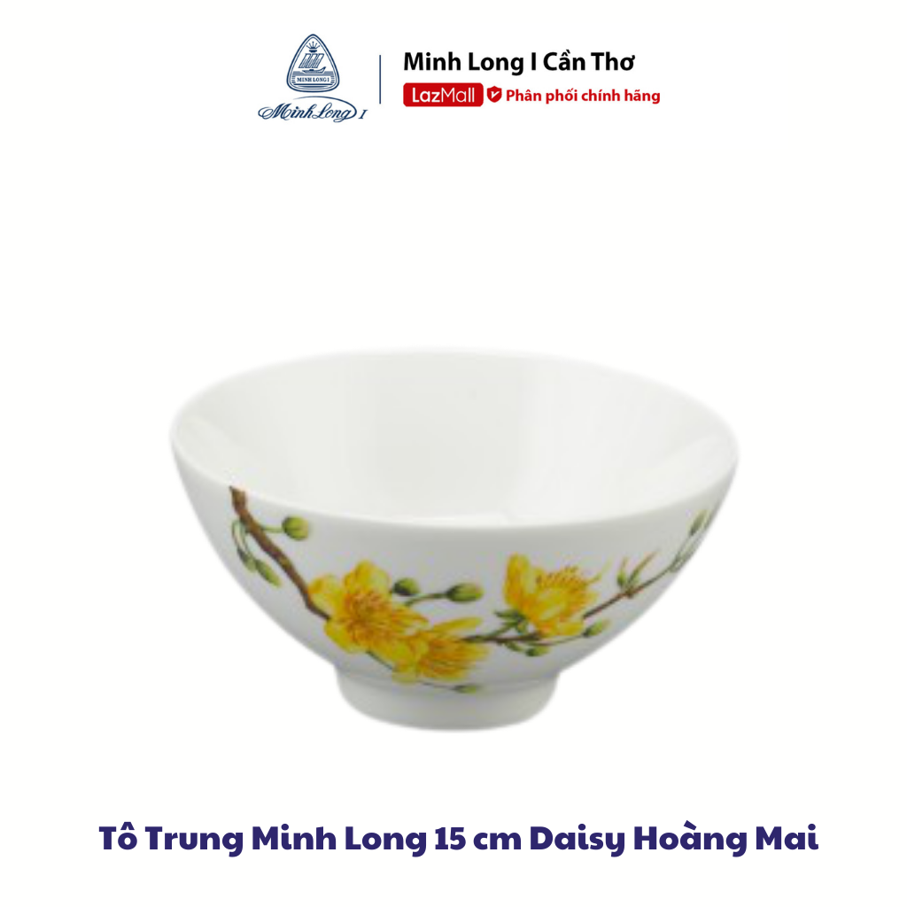Tô trung minh long 15 cm daisy ifp hoàng mai - sứ đẹp cao cấp sang trọng - dùng trong bữa ăn gia đình, đãi khách. tặng qùa tân gia ý nghĩa