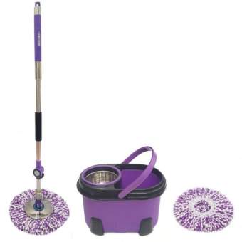 Bộ cây lau nhà xoay 360 độ lồng inox Chefman