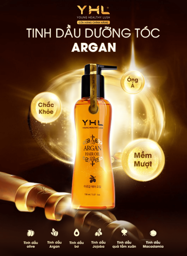 Tinh Dầu Dưỡng Tóc YHL ARGAN OIL Mái Tóc Suôn Mượt Tự Nhiên 120ml