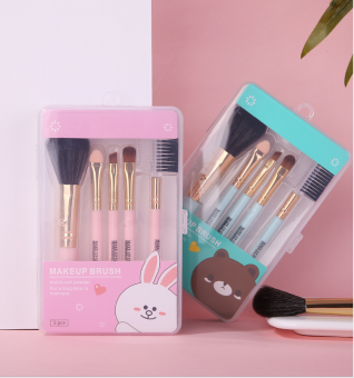 BỘ CỌ TRANG ĐIỂM CÁ NHÂN 5 MÓN (Nhiều màu) Cọ má hồng Cọ phấn mắt vừa và nhỏ Cọ vẽ son môi Cọ chải lông mi và lông mày Cọ mút tán phấn mắt  [ Đồ trang điểm dụng cụ trang điểm cọ makeup chổi đánh phấn]