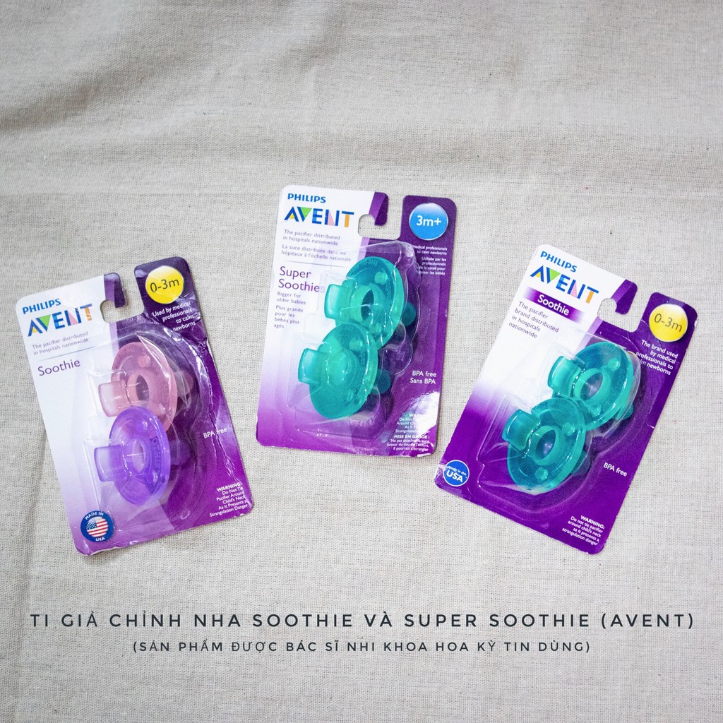 Ti giả Avent Soothie 0-3m, 3m+