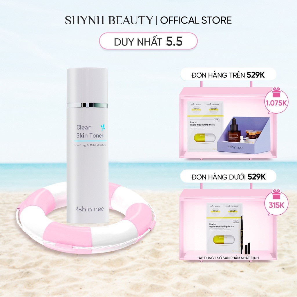 Nước cân bằng làm sạch da Clear Skin Toner Shin Nee 150ml