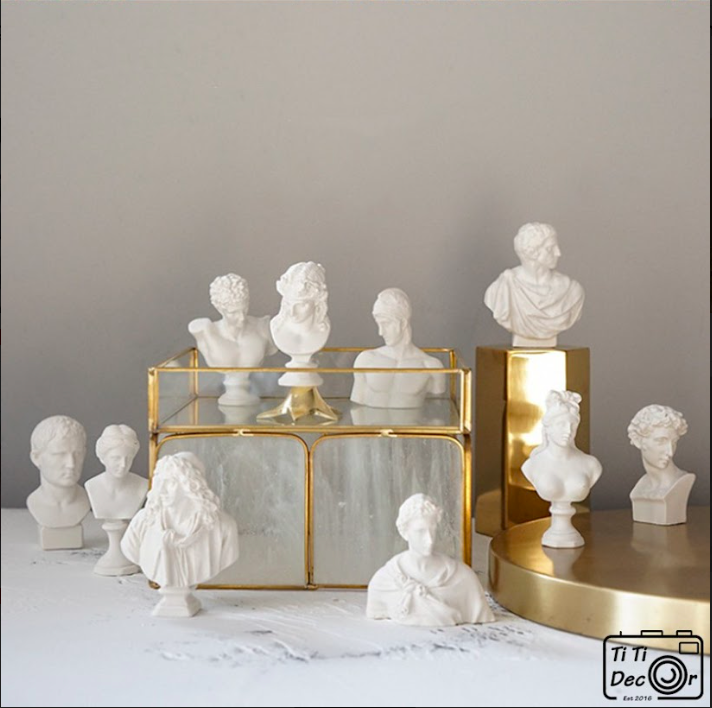Tượng trang trí mini TiTi Laz tượng decor thần thoại hy lạp, trang trí phòng khách, tượng để bàn làm việc