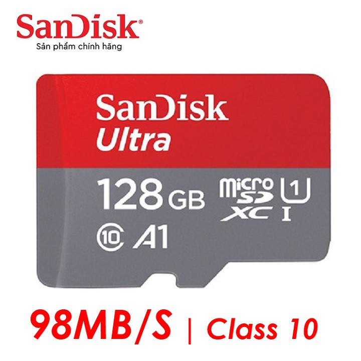Thẻ nhớ microsdhc sandisk ultra 128gb 98 mb/s