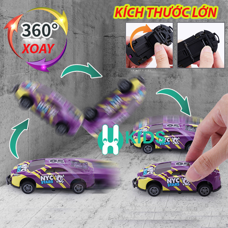 [Hoàn Tiền 10%]Đồ chơi xe ô tô lật nhảy 360 độ size lớn, chất liệu hợp kim cao cấp cho bé ( kèm hộp đẹp tiếng Anh)