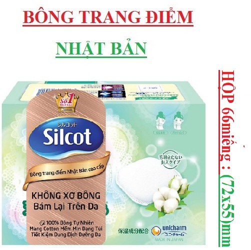 Bông tẩy trang silcot cao cấp 66 miếng
