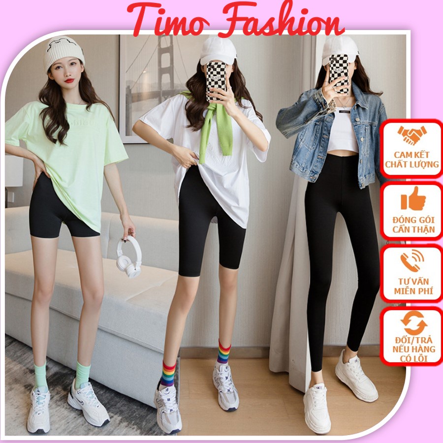 [combo 3 cái] quần legging đùi nữ, quần legging lỡ, quần legging dài giá rẻ 40kg-50kg