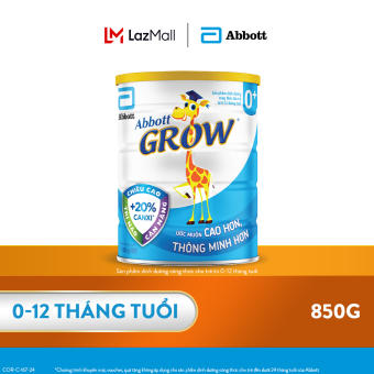 Lon Sữa Bột Grow 0+ 850g