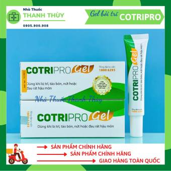 GEL COTRIPRO [ TUÝP 10G, 25G] Giúp Làm Dịu Mát Và Săn Se Da, Co Búi Trĩ, Ngừa Táo Bón, Bền Vững Thành Mạch
