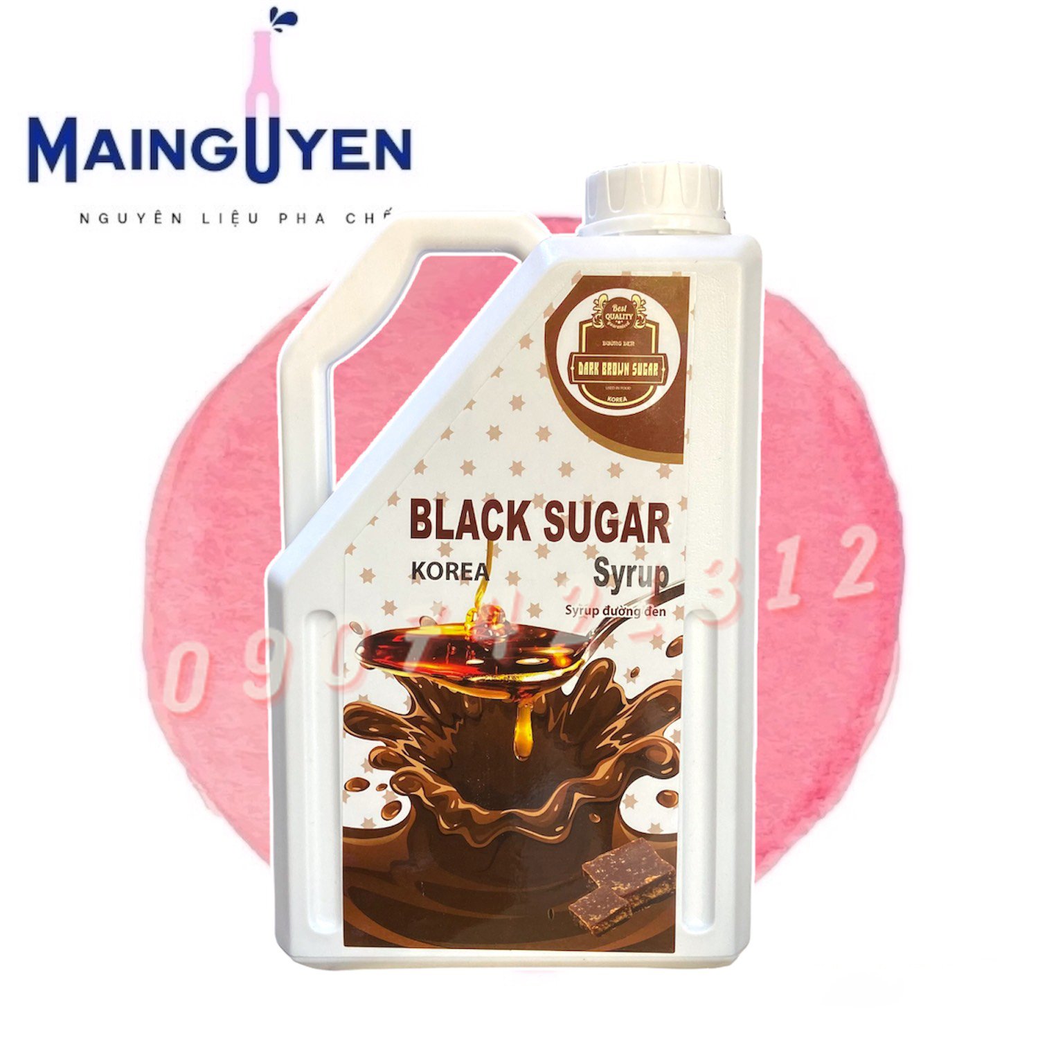 Syrup đường đen hàn quốc 2 lit chuyên dùng trong pha chế trà sữa_nguyên liệu pha chế mai nguyên