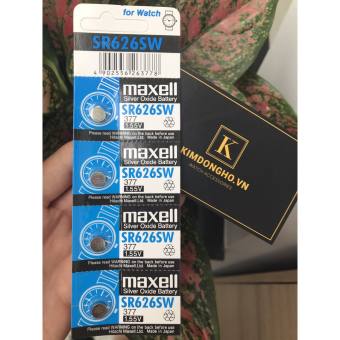 Pin SR626SW-377 Maxell vỉ 5 viên - Pin 626 - 377 thay pin đồng hồ điều khiển