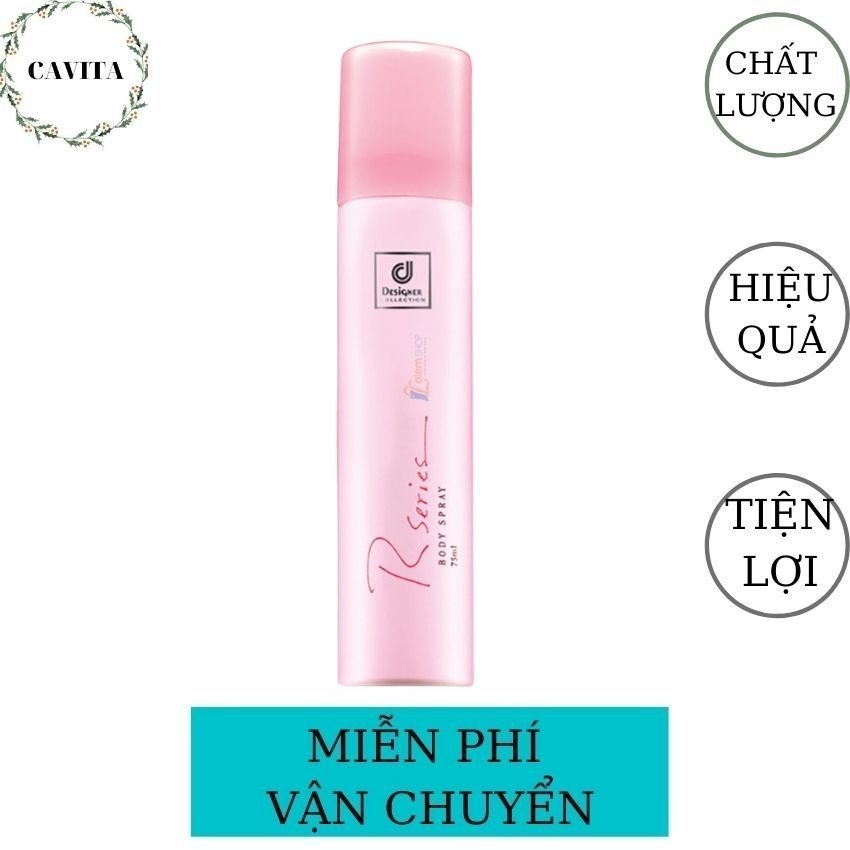 [FREESHIP] Xịt Thơm Body Rseries 75ml Malaysia CAVITA hương thơm dịu nhẹ lưu hương lâu, dễ chịu