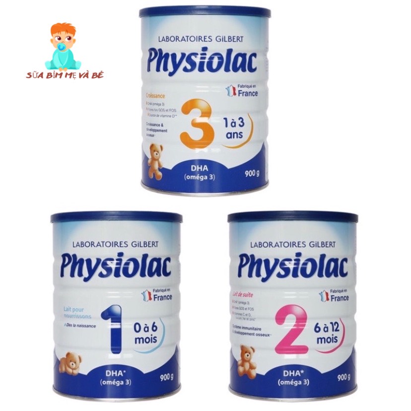 Sữa physiolac số 1,2,3 900g