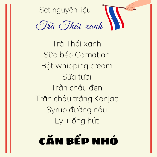 Set nguyên liệu Trà Thái xanh, tự pha tại nhà- đơn giản, dễ làm, thơm ngon