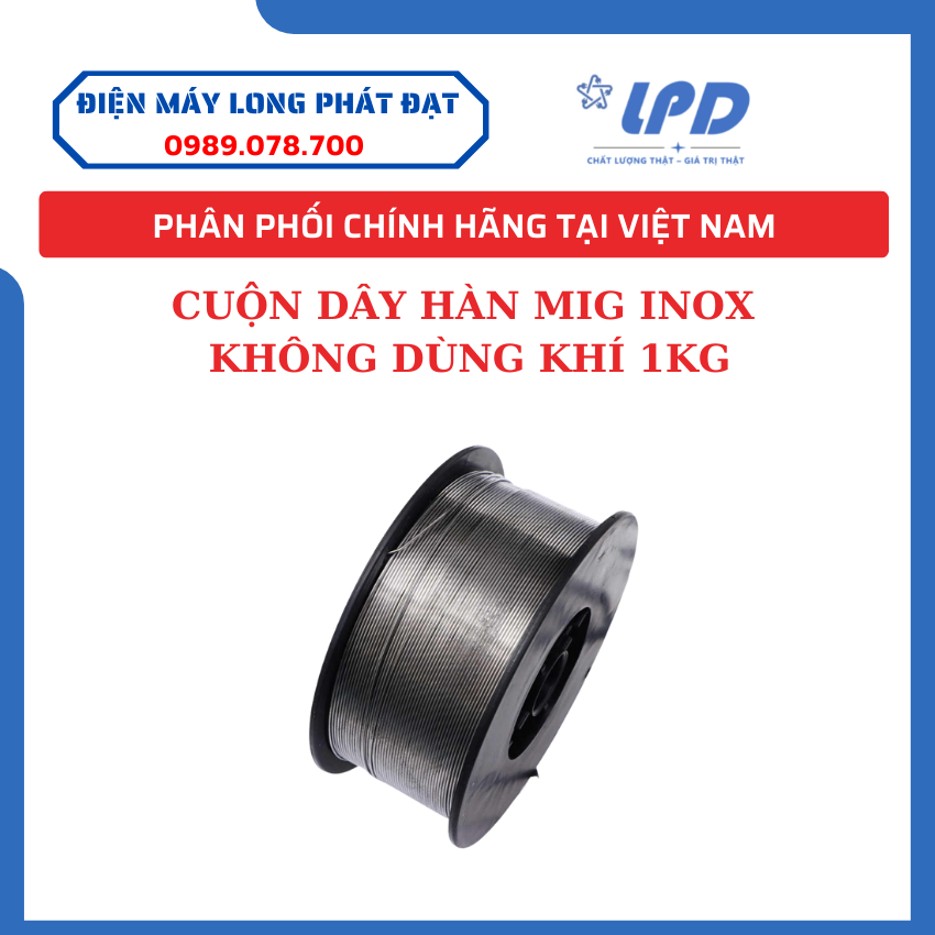 Cuộn dây máy hàn mig inox có thu0c 1kg - không dùng khí